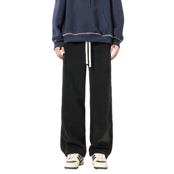 Pantaloni sport casual pentru bărbați din Ori Velvet, fleece interior și croială groasă, croială relaxată cu picioare drepte, talie medie, închidere cu șnur