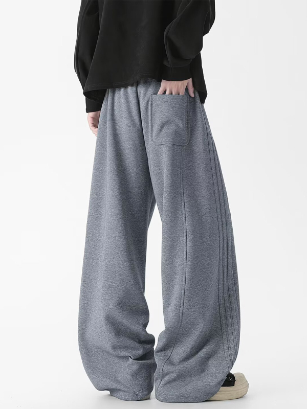 Pantaloni sport casual bărbați din corduroy, croială dreaptă, talie medie, închidere cu șnur, groși pentru iarnă