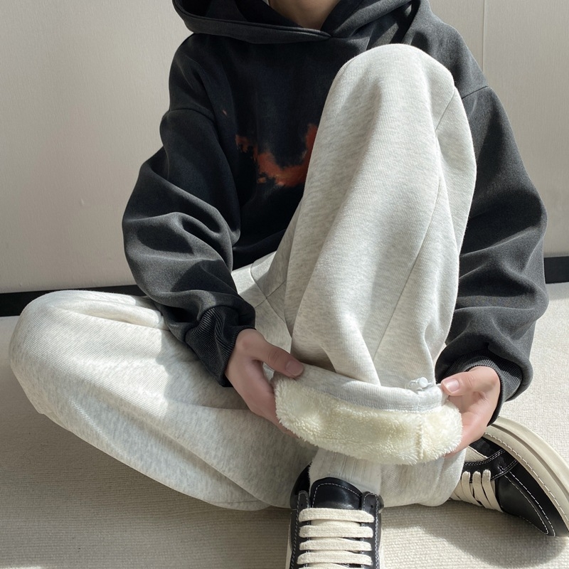 Pantaloni casual pentru bărbați, talie medie, croială dreaptă, închidere cu nasturi, amestec poliester-bumbac, model gradient, buzunare decorative, potriviți pentru primăvară și toamnă