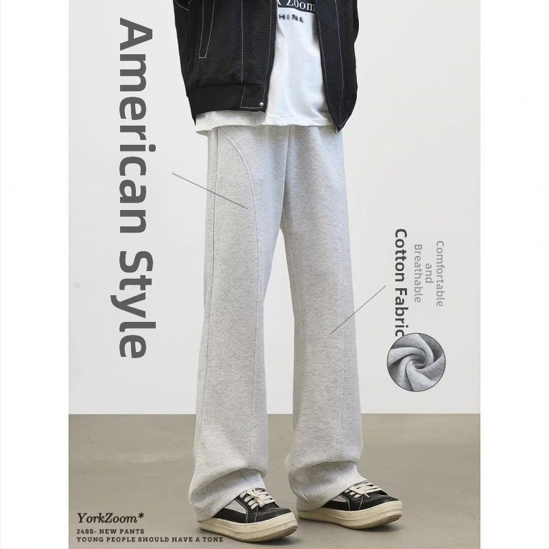 Jaunietes sporta bikses ar taisnu griezumu un vidējo jostu, ikdienas ziemas 2025, ķīmisku šķiedru maisījums