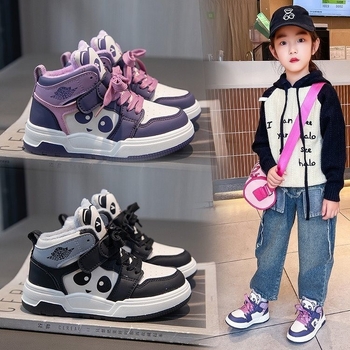 Bērnu sneakers no PU ādas ar Velcro aizdari, elpojoša siets iekšējā oderē, gumijas zole, zemā potīte