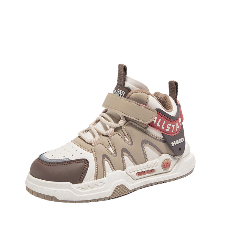 Pantofi de alergare pentru copii, cu fleece pentru iarnă, respirabili, ușori, rezistenți la uzură, talpă din cauciuc