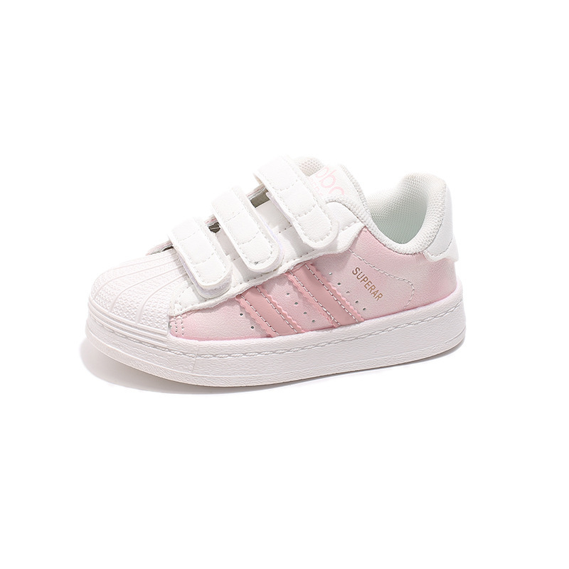 Bērnu kurpes ar Shell-Toe, Velcro aizdari, augšdaļa no syntētiskās ādas, gumijas pretslīdējoša zole, zemais siluets