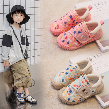 Bērnu sporta apavi – Velcro aizdare, viegli, pretslīdēšanas zole, tīkla augšdaļa, zemais augšējais apavu tips, vecuma 12–48 mēneši