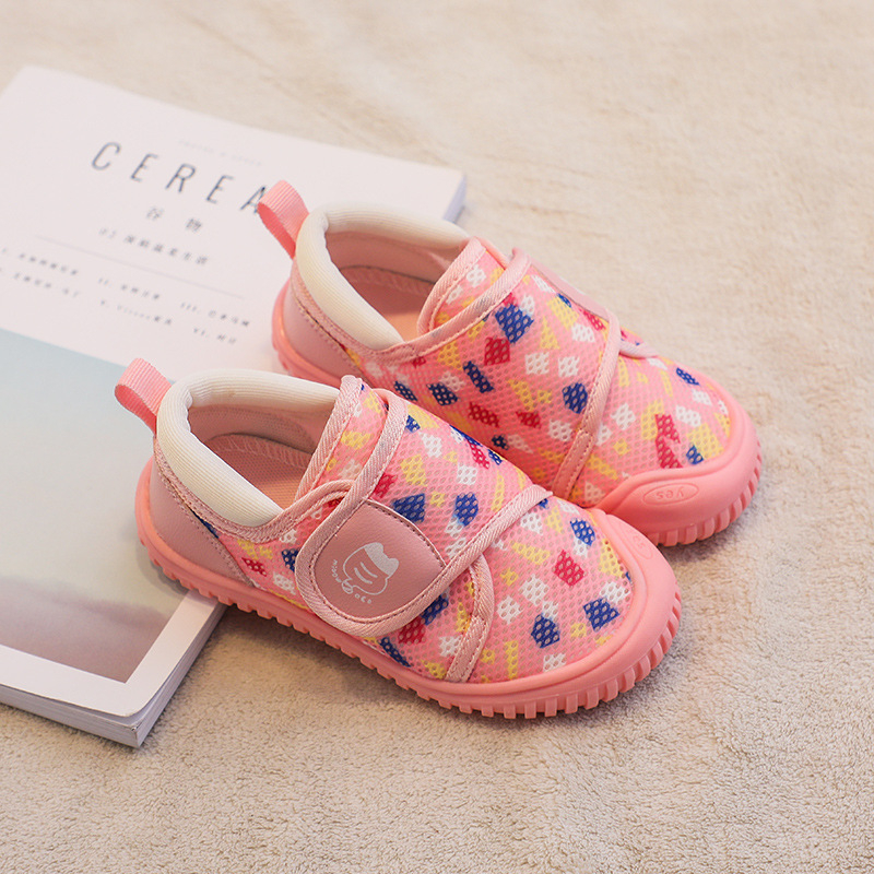 Bērnu sporta apavi – Velcro aizdare, viegli, pretslīdēšanas zole, tīkla augšdaļa, zemais augšējais apavu tips, vecuma 12–48 mēneši