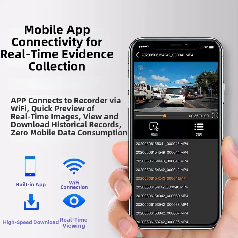 Mazda 3 Axela autoregistrators bezvadu, 2160p, 170° skata leņķis, dubultais ieraksts priekšējais un aizmugurējais, Wi‑Fi, F1.8 objektīvs, uzstādāms uz priekšējā stikla