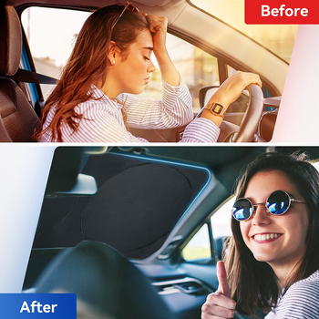 Kravas automašīnas priekšējā saules aizsardzības aizkars ar teleskopisku uzstādīšanu, pārklāta auduma materiāls, logotipa drukāšana pieejama, universāla saderība