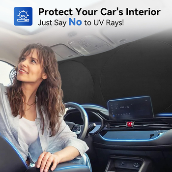 Kravas automašīnas priekšējā saules aizsardzības aizkars ar teleskopisku uzstādīšanu, pārklāta auduma materiāls, logotipa drukāšana pieejama, universāla saderība