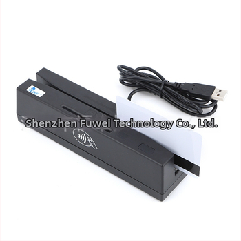 YL160 Daugiafunkcis 4-in-1 kortelių skaitytuvas-rašiklis — skaito magnetines juosteles, IC kortas (4442), M1 sensorius kortas ir PSAM kortas; 13,56 MHz, 1 MB atmintis, jutiklio atstumas 0–5 mm