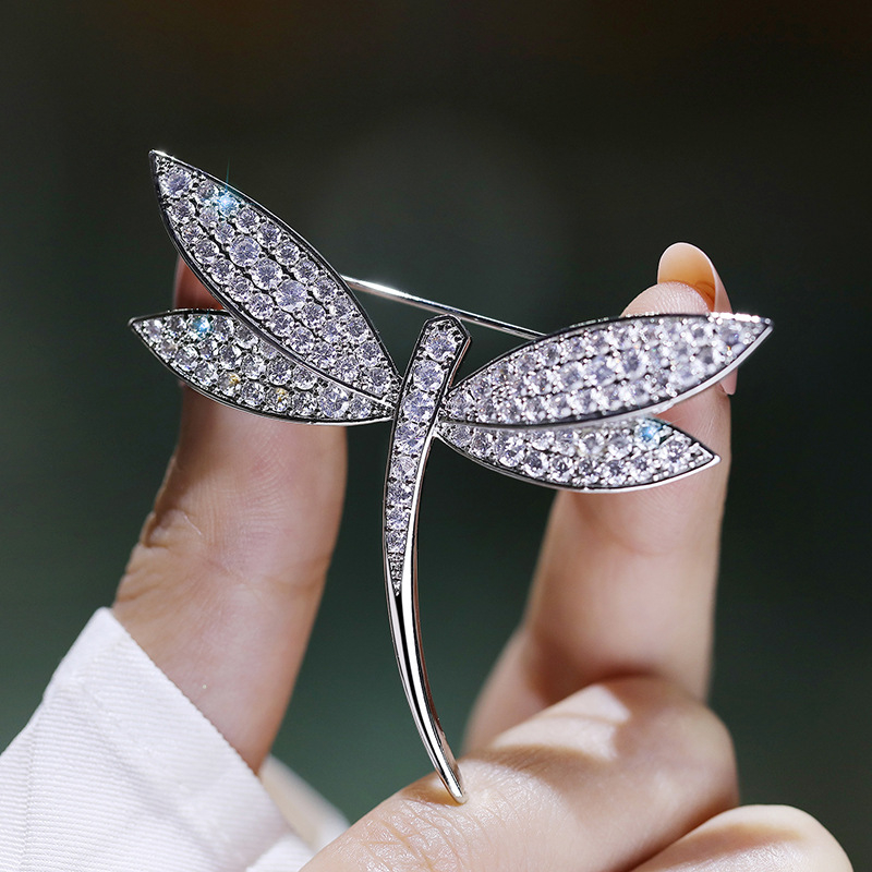 Rézszínű szitakötő brooch, koreai stílus, uniszex, díszítés, modell X2375