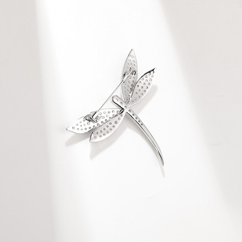 Rézszínű szitakötő brooch, koreai stílus, uniszex, díszítés, modell X2375