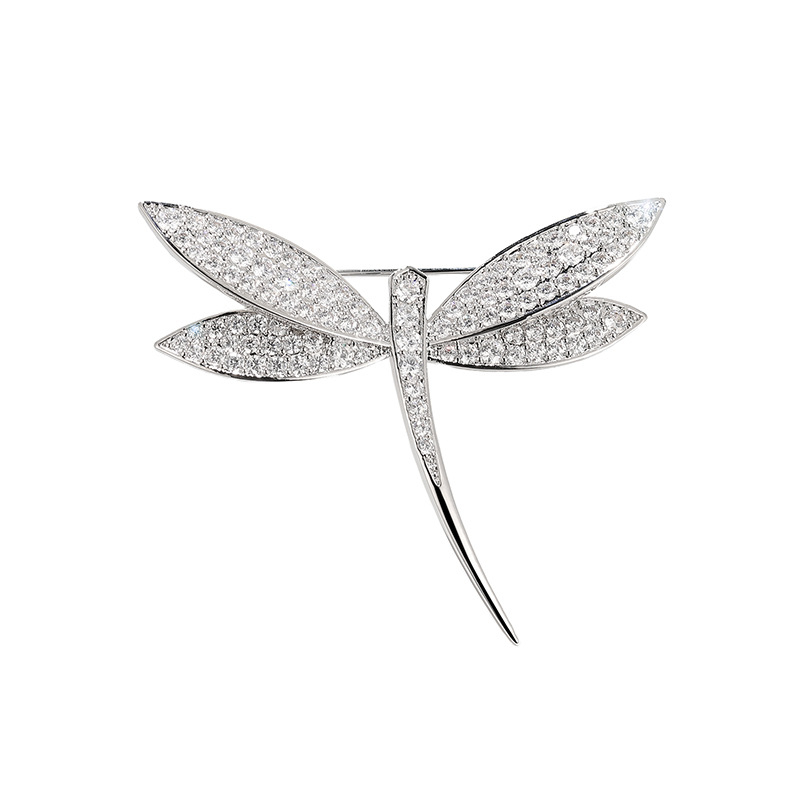 Rézszínű szitakötő brooch, koreai stílus, uniszex, díszítés, modell X2375