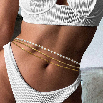 Deréklánc többszörös rétegű fém gyöngy dizájn - rozsdamentes acél, minimalist geometriai stílus, elektroplatírozás, testreszabható