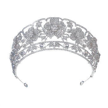 Xuan yan Κράνος-κορώνα από κράμα, γυναικείο αξεσουάρ κεφαλής με ηλεκτροπλακίωση και κρύσταλλα