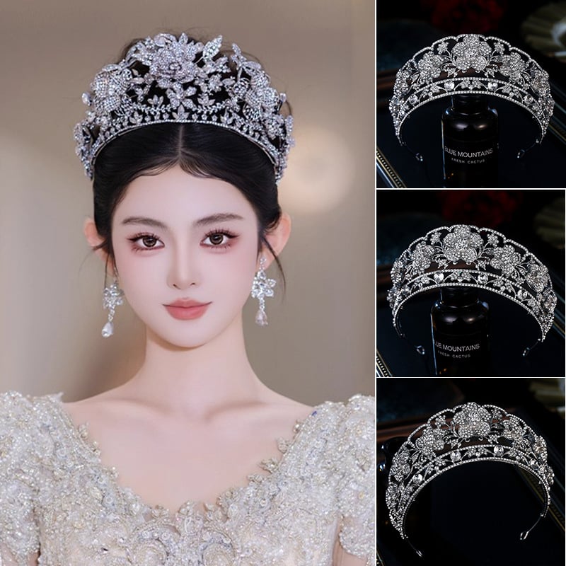 Xuan yan Κράνος-κορώνα από κράμα, γυναικείο αξεσουάρ κεφαλής με ηλεκτροπλακίωση και κρύσταλλα