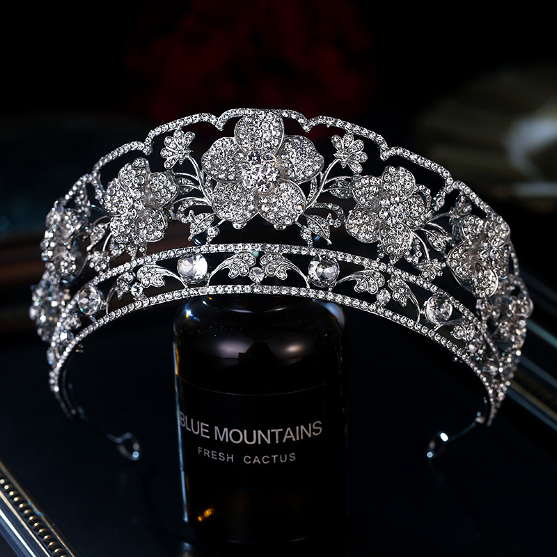 Xuan yan Κράνος-κορώνα από κράμα, γυναικείο αξεσουάρ κεφαλής με ηλεκτροπλακίωση και κρύσταλλα