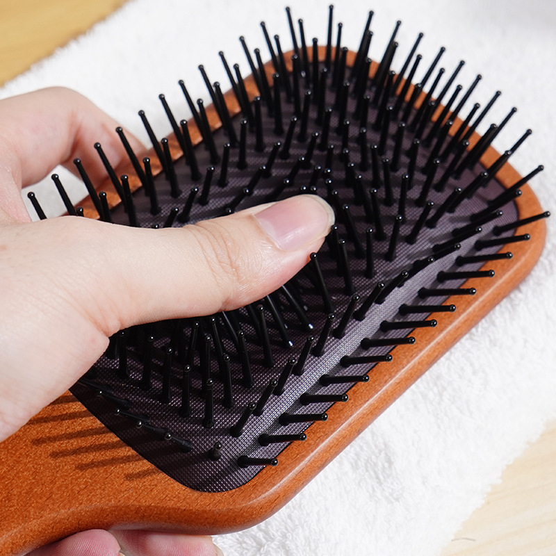 Βούρτσα μαλλιών με αερό μαξιλάρι σε στυλ Avatar, ξύλινος σχεδιασμός, μασάζ τριχωτού