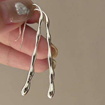 Cercei din cupru, design geometric minimalist, electroplatiți, primăvara 2025