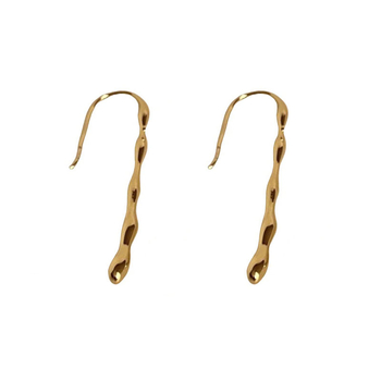 Cercei din cupru, design geometric minimalist, electroplatiți, primăvara 2025