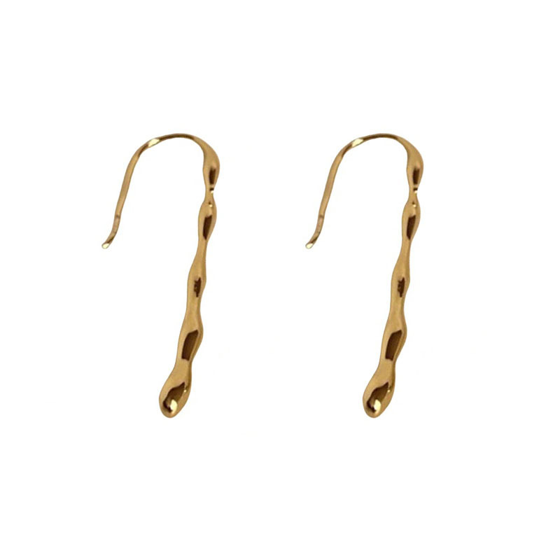 Cercei din cupru, design geometric minimalist, electroplatiți, primăvara 2025