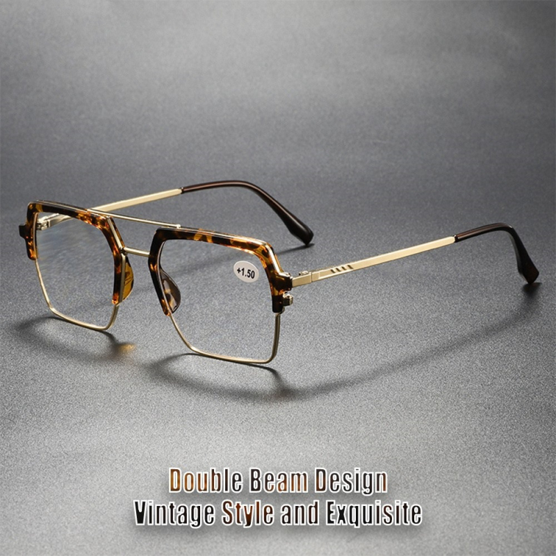 Γυαλιά ανάγνωσης Han Yi, πολυγωνικός πλήρης σκελετός, PC φακοί με αντί-μπλε φως, πλαστικό-μετάλλιο σκελετός, φθινόπωρο 2025