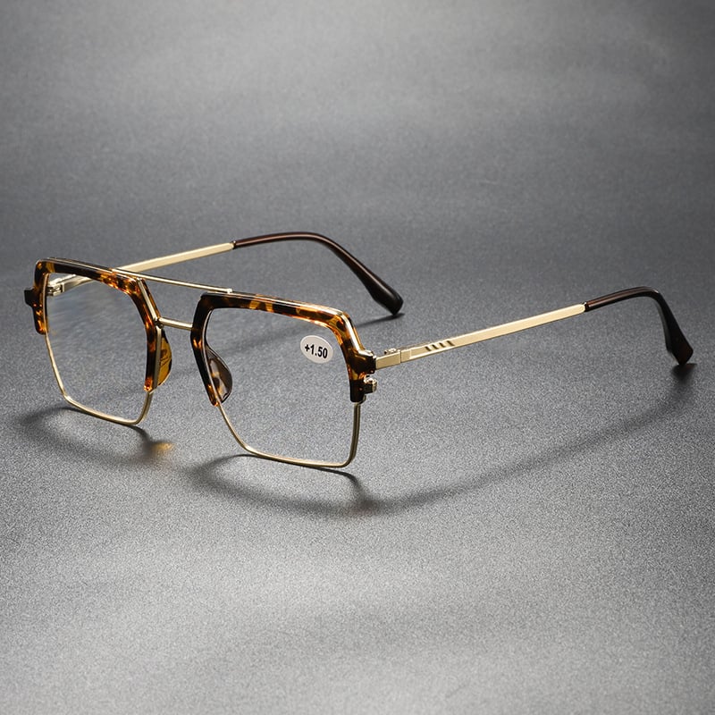 Γυαλιά ανάγνωσης Han Yi, πολυγωνικός πλήρης σκελετός, PC φακοί με αντί-μπλε φως, πλαστικό-μετάλλιο σκελετός, φθινόπωρο 2025