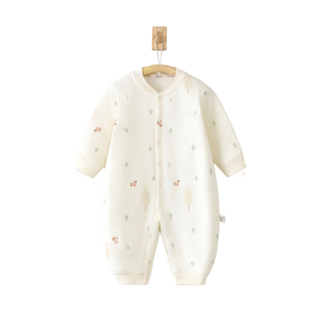 Dječji overal od 100% pamuka s dugim rukavima, prednje zatvaranje, za uzrast 1–3 godine (80–100 cm), casual/basic stil