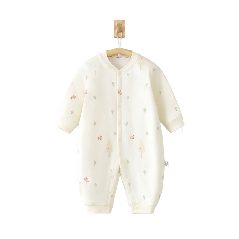 Dječji overal od 100% pamuka s dugim rukavima, prednje zatvaranje, za uzrast 1–3 godine (80–100 cm), casual/basic stil