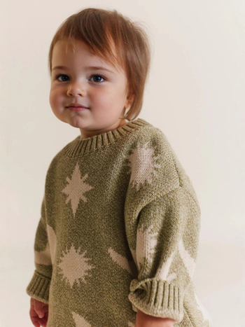 Gyerekeknek szóló kötött pulóver kerek nyakkal, hosszú ujjú, 100% pamut, rajzfilm mintával, 3–8 éveseknek