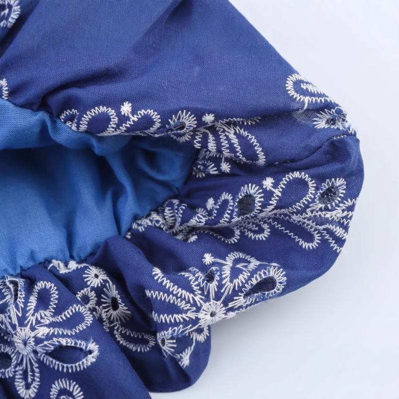 PB&ZA Cami s trakicama, cvjetnim vezom, pamuk-spandeks smjesa (80-90% pamuka), ljeto 2025