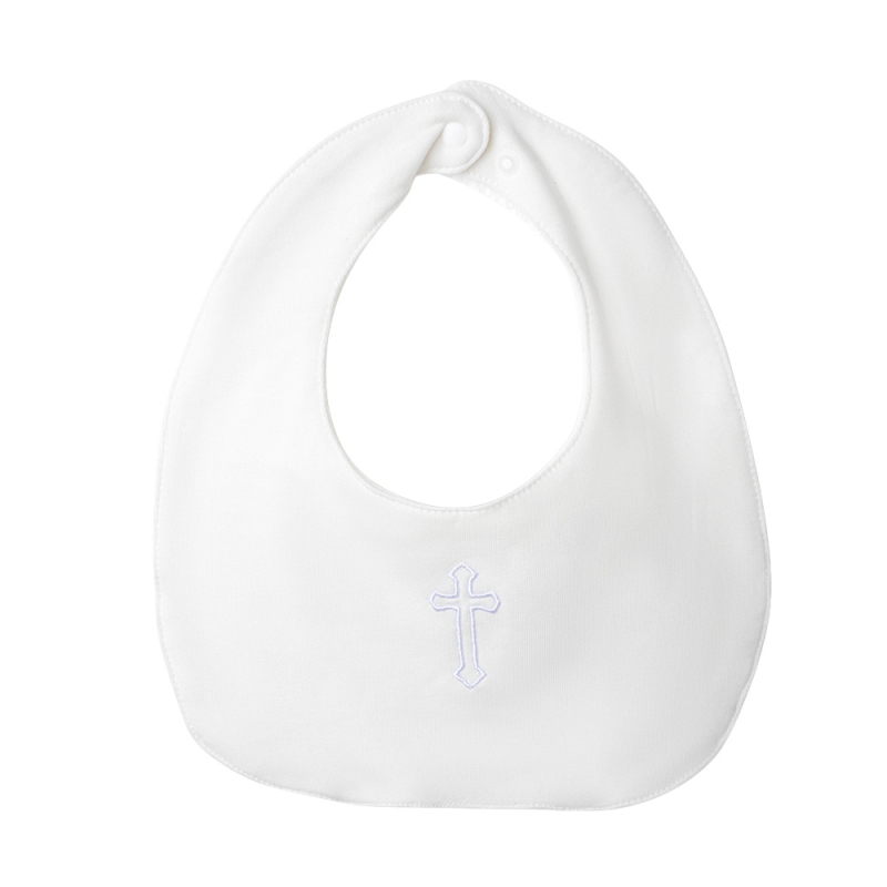 Pamukova bavica za novorođenčad s križnim izvezenim motivom, unisex bib