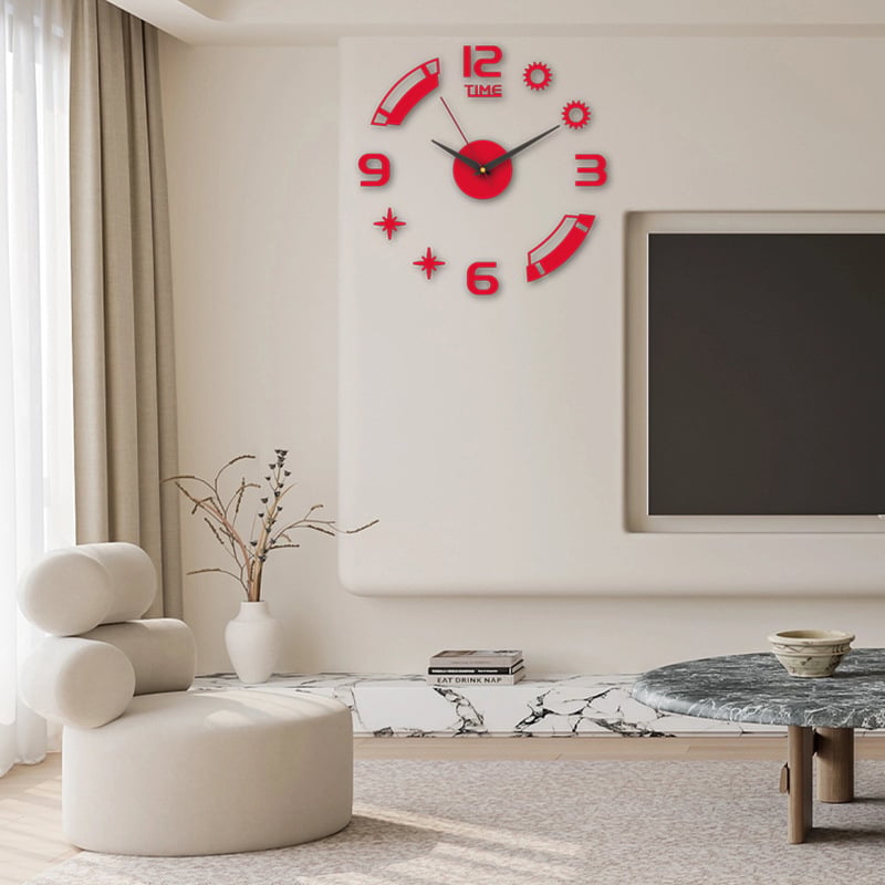 DIY luksuzni zidni sat s noćnim svjetlom, dekoracija za spavaću sobu i dnevni boravak, jednostavan modern stil
