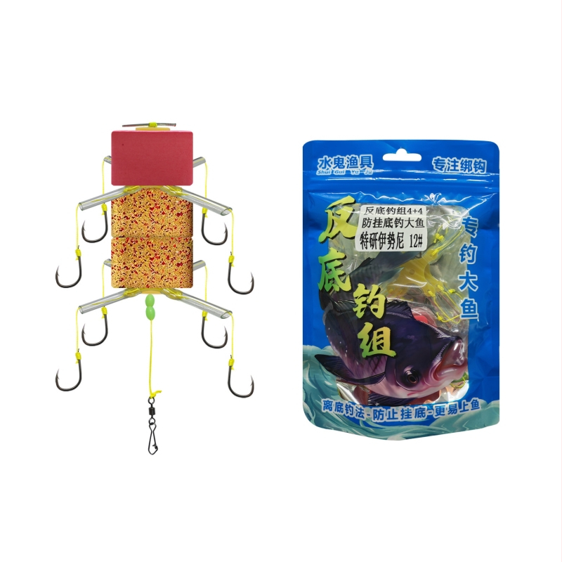 Upės žvejybos kabliukų rinkinys – priešduno dizainas, kvadratiniai masalų kabliukai karpams ir didiesiems karpams, 8–15 kablių rinkinys, dėžutė 500 vnt