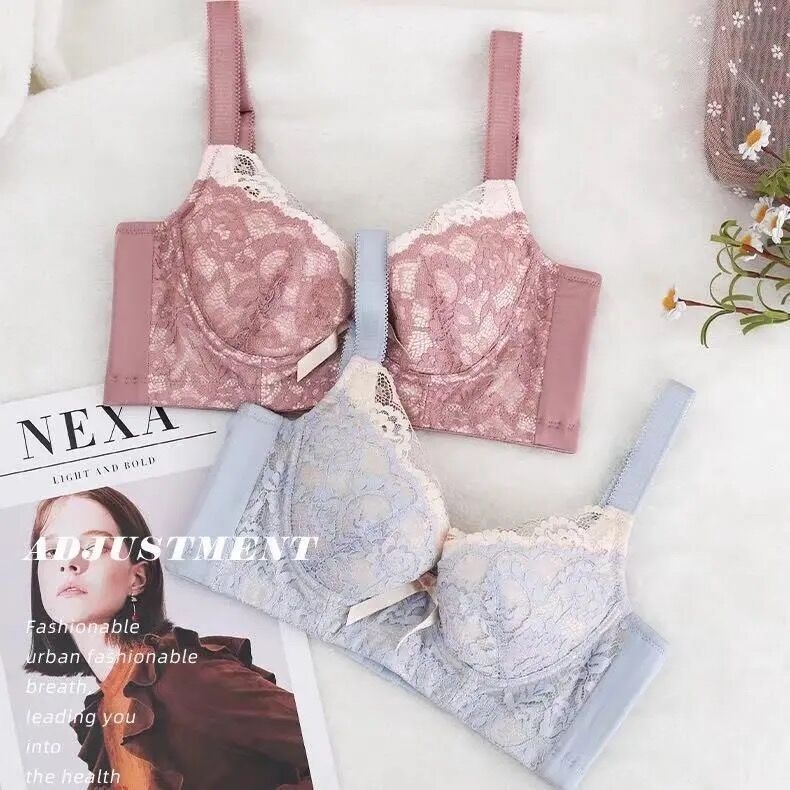 Nėrinių liemenėlė su 3/4 puodelio, ploni formuojantys kašiai, fiksuoti dvigubi petnešiai, galinis penkių eilių uždarymas