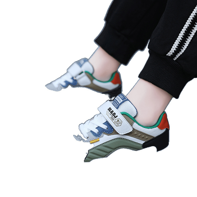 Berniukų bėgimo bateliai su sintetinės odos viršutine dalimi, lengvi, atsparūs dilimui, elastinis uždarymas, gumine pada