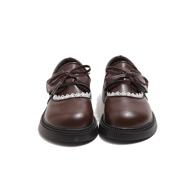 Момичешки принцески обувки с горна част от супер влакна, каучукова подметка, закопчаване с лепенка, нисък връх, PU стелка, пролет–есен 2025