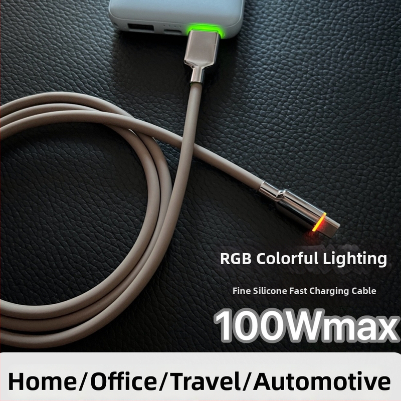 KBT 120W silikoonist andmekaabel Lightning ja Type-C liidestega, kiire laadimine