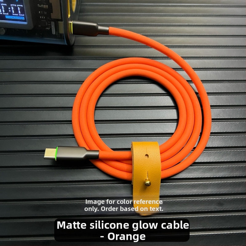 CBT kahetu USB-C ja Lightning andmekaabel RGB valgustusega, siledast silikoonist, 120W kiirlaadimine, ühilduv iPhone, Huawei, Oppo, OnePlus, Realme