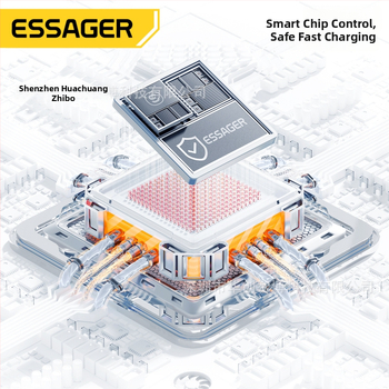 Essager USB-C καλώδιο δεδομένων με ψηφιακή οθόνη, 100W/240W, κράμα ψευδαργύρου, USB-C σε USB-C, για κινητά τηλέφωνα, tablets και φορητούς υπολογιστές