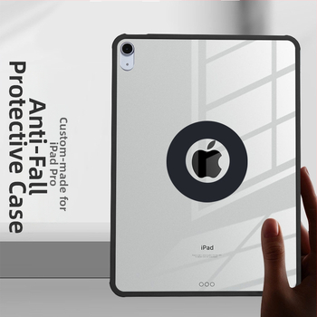 Skaidrus PC dėklas iPad (2024 Air 10.9, Pro 11, 10.2) – matinė apdaila, magnetinis užraktas, atsparus kritimams