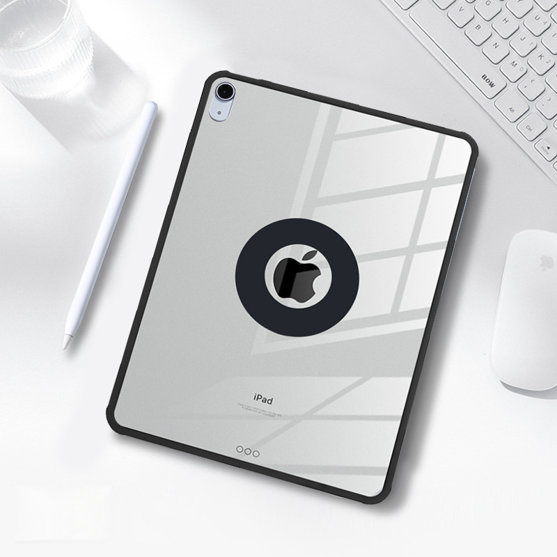 Skaidrus PC dėklas iPad (2024 Air 10.9, Pro 11, 10.2) – matinė apdaila, magnetinis užraktas, atsparus kritimams