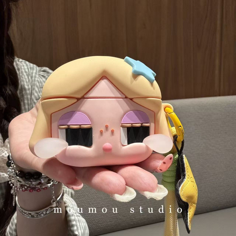 Θήκη AirPods από σιλικόνη, ματ φινίρισμα, γλυκό σχέδιο καρτούν με αστέρι και κλαίγον μωρό, συμβατή με Apple AirPods και άλλα μοντέλα, υποστηρίζει προσαρμογή