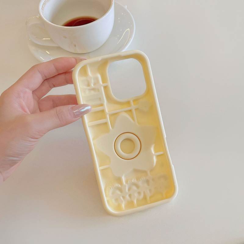 Kućište za telefon s izvučnim ogledalom i postoljem u obliku petokrake zvijezde – silikon, zaštita od pada, kompatibilno s iPhone 12–16 (Pro/Max)