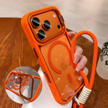 Maska za telefon za iPhone 17 Pro s metalnim držačem objektiva i zaštitnim filmom za objektiv — magnetska, otporna na udarce, držač objektiva, disipacija topline, anti otisci prstiju