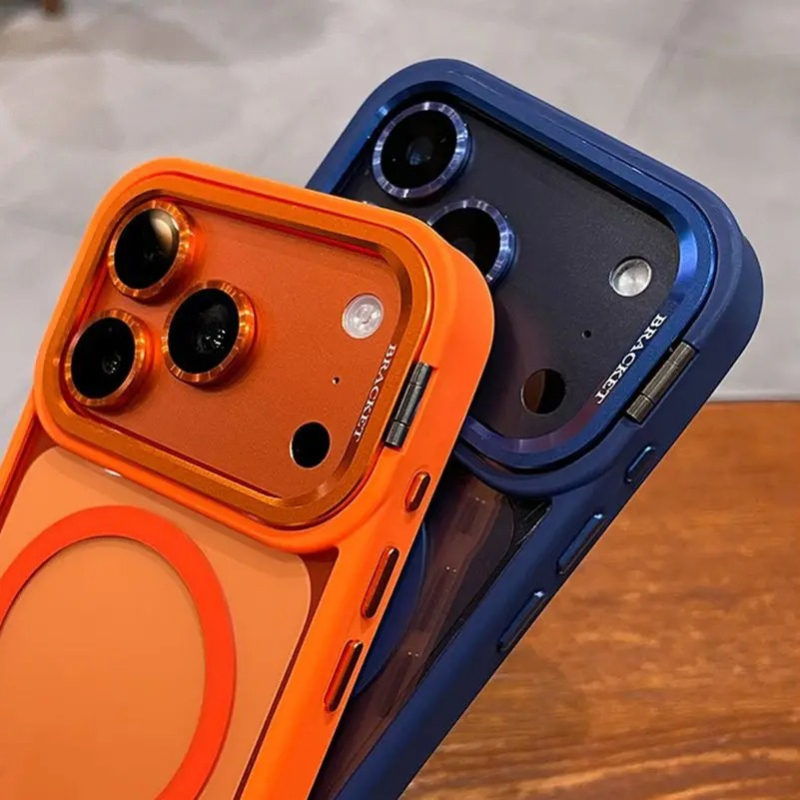 Maska za telefon za iPhone 17 Pro s metalnim držačem objektiva i zaštitnim filmom za objektiv — magnetska, otporna na udarce, držač objektiva, disipacija topline, anti otisci prstiju