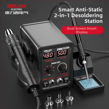 858D 2-in-1 karstā gaisa rekonstrukcijas iekārta ar desolderingu un bezsvina lodēšanas dzelzi mobilo telefonu un datora remontam