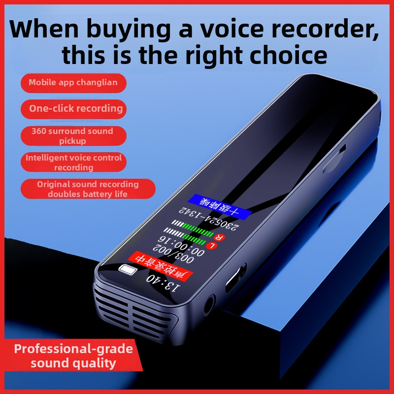 Ierakstīšanas pildspalice, 30 stundu ieraksts, TF karte, krāsu displejs, USB 2.0, divi mikrofoni