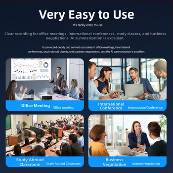 AI kartes diktofons – Vienas pogas ieraksts, MP3, 30 stundu ieraksts, Trīs mikrofoni, Lidmašīnas alumīnija korpuss