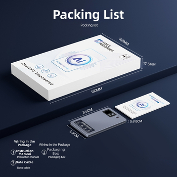 AI kartes diktofons – Vienas pogas ieraksts, MP3, 30 stundu ieraksts, Trīs mikrofoni, Lidmašīnas alumīnija korpuss