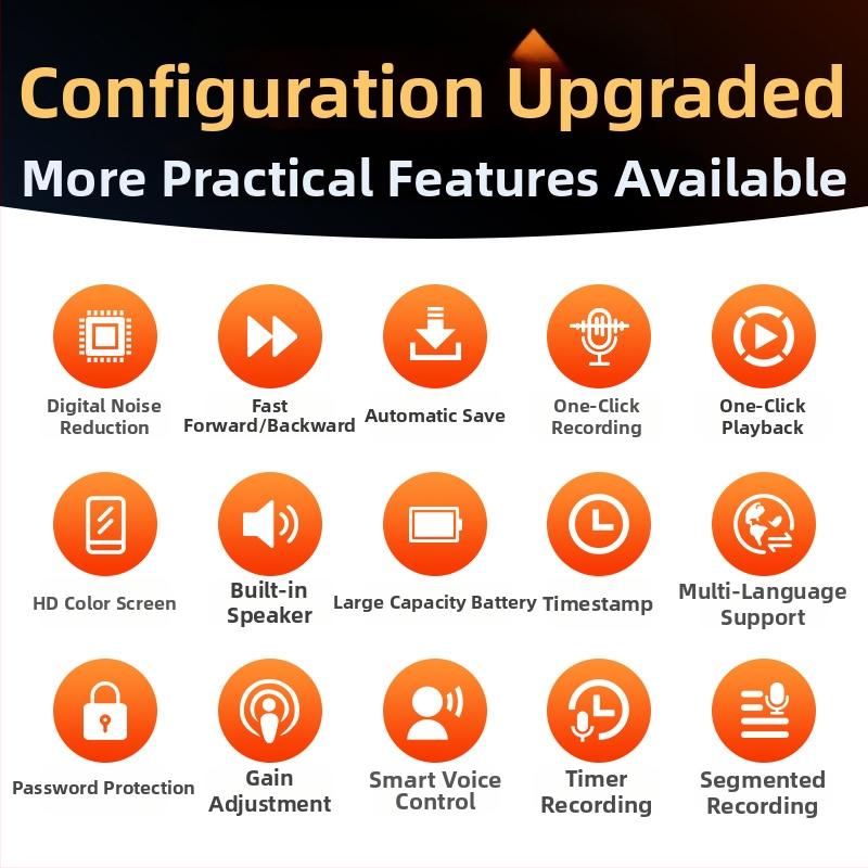 Boston A20S skaņas ierakstītājs ar troksni samazināšanu, 12 stundu ieraksts, TF karšu atbalsts, USB 2.0, līdz 999 ierakstiem